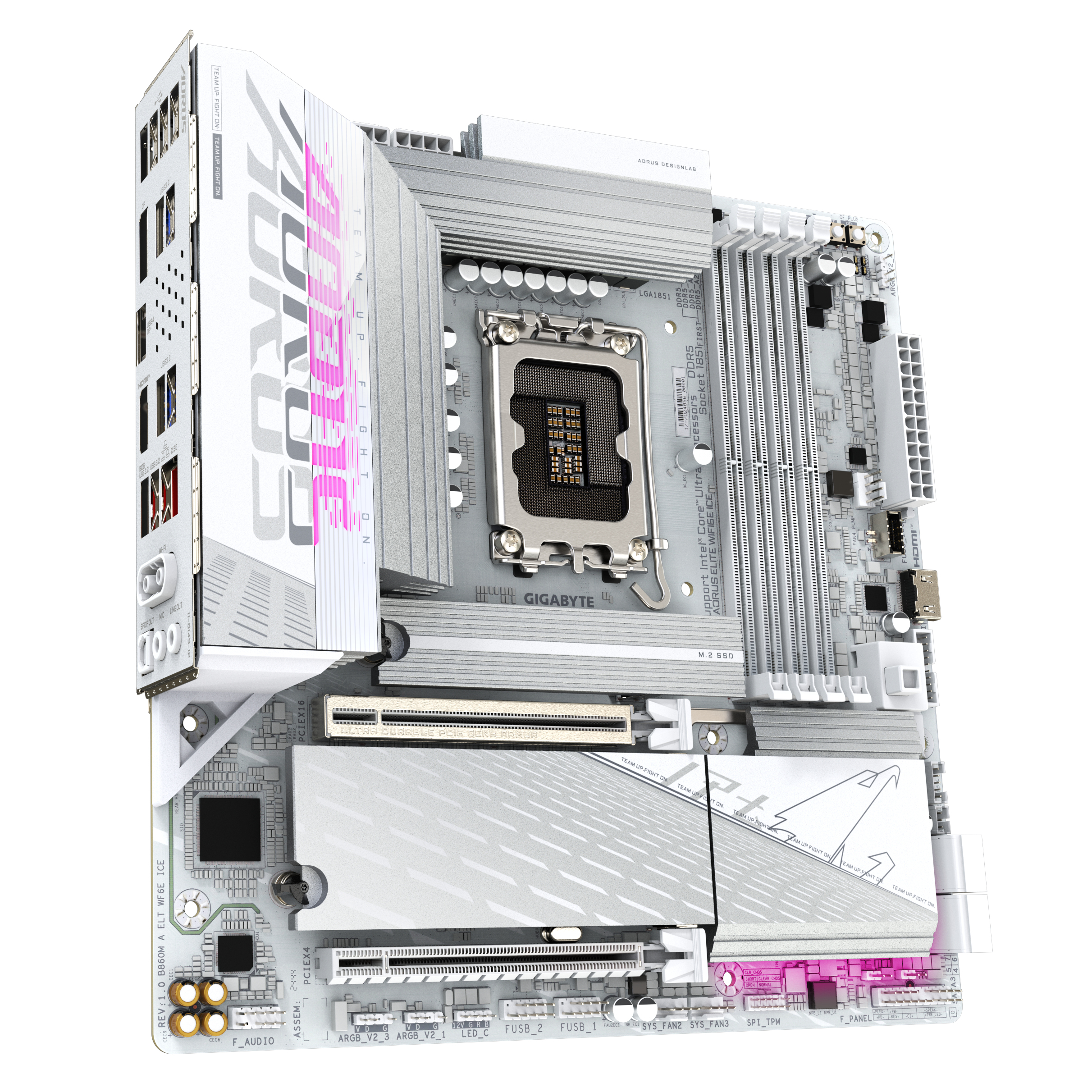 Bekijk afbeelding 3 van Gigabyte 1851 B860M AORUS ELITE WIFI6E ICE - DDR5/3xM.2/